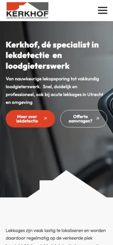 Kerkhof Lekdetectie & Loodgieterswerk mobiel